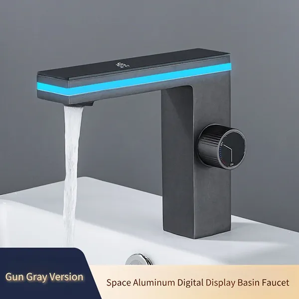 Bathroom Deck Mount Single Hole Digital Display LED Ambient Light Sink Basin Faucet02