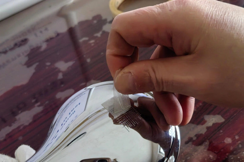 Electroplated Coating Cross Hatch Test