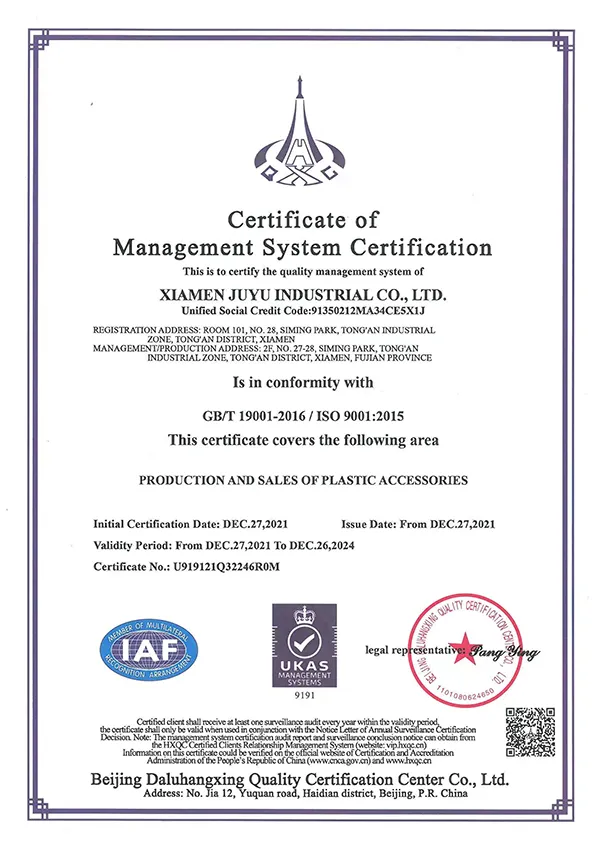 Quality Management System Certification